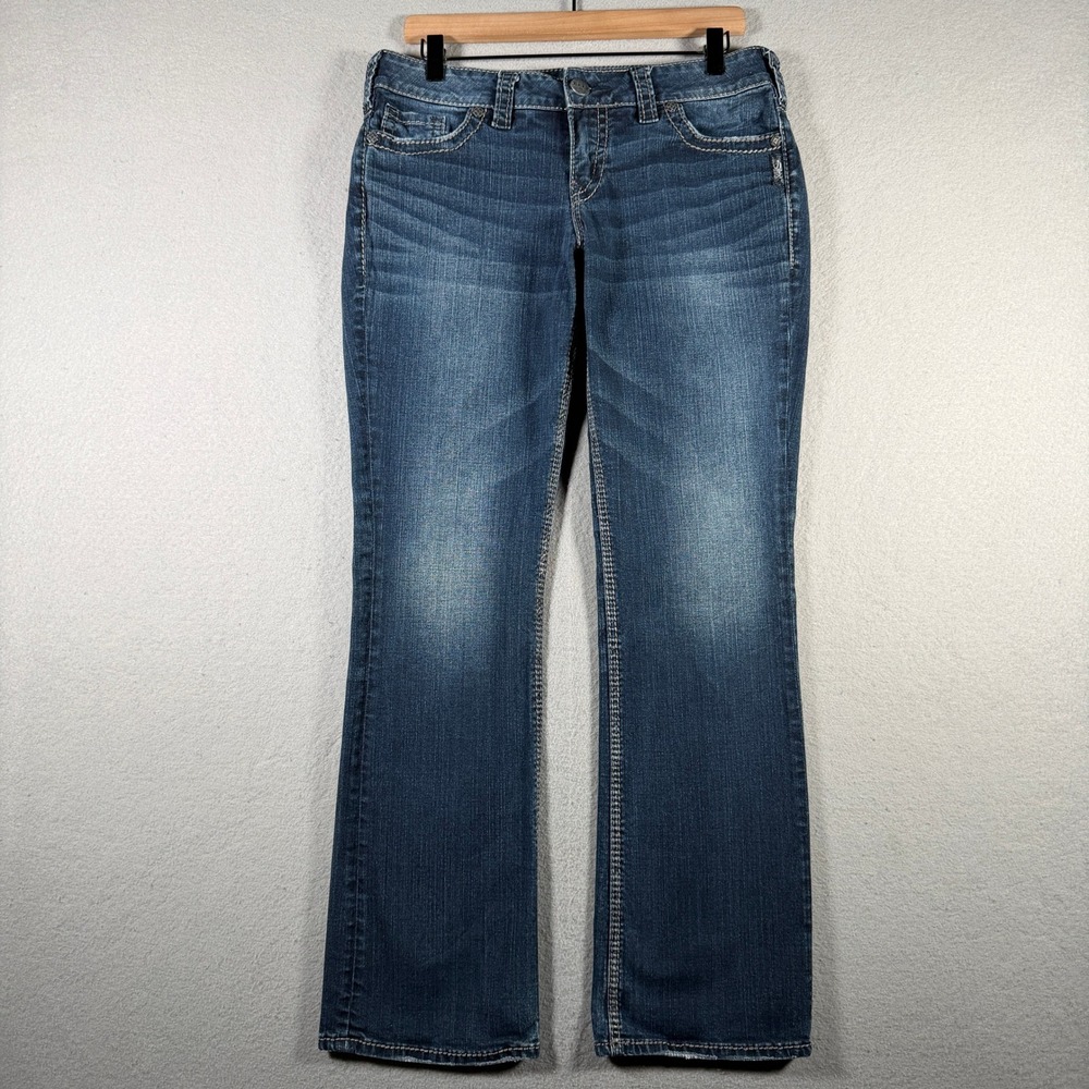 Silver Jeans Co Suki Mid Slim Bootcut Jeans Medium Wash Blue W30 L31 15665